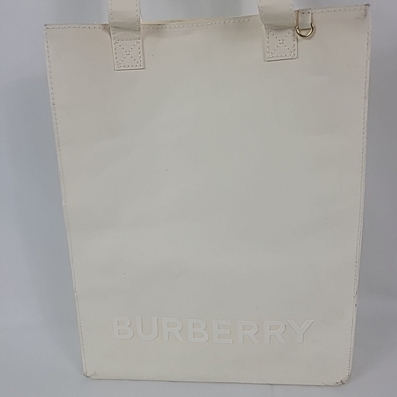Burberry Authentic Shopping Bag Gift Tote Cloth Lined 14”X 11” X 3.5” - Picture 2 of 7